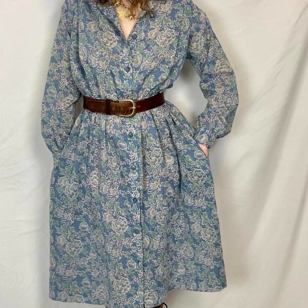 Vintage Handmade Floral Midi Dress
